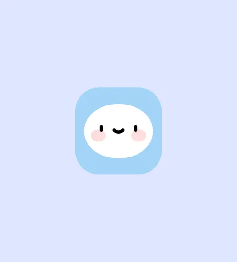 Cloudo app icon: a smiling white cloud on pale blue.