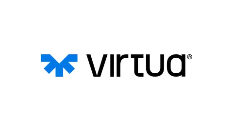 The Virtua wordmark with its blue mark on white.
