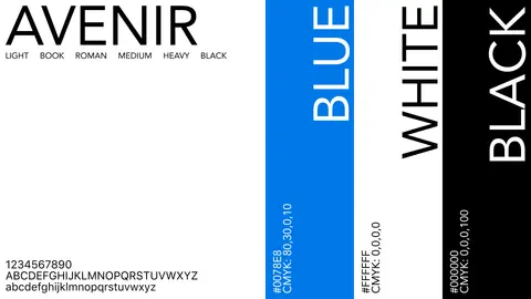 A Virtua type specimen with blue, white and black colour bands.