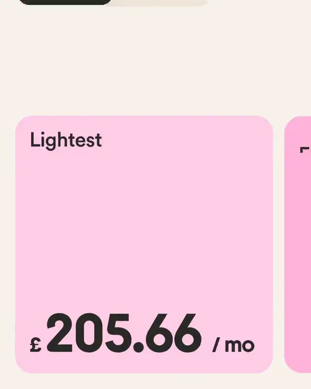 Pricing cards slide in and switch between monthly and annual on a pink and cream page.