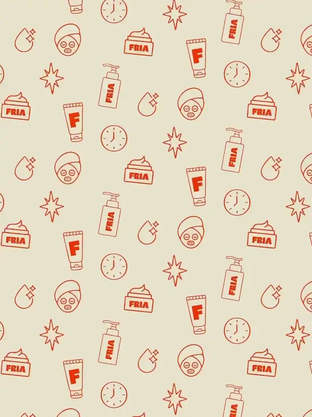 A pattern of small line icons switches its ground from brown to cream to lime.